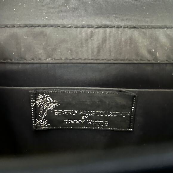 Timmy Woods Beverly Hills Collection Vintage Satin Ruffle Crossbody Evening Bag - Picture 5 of 10